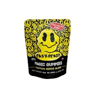 a bag of magic gummies with a smiley face on it
